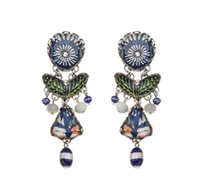 Earrings Ayala Bar Woman Blue Domes in Metal Alloy Cristallo R2417